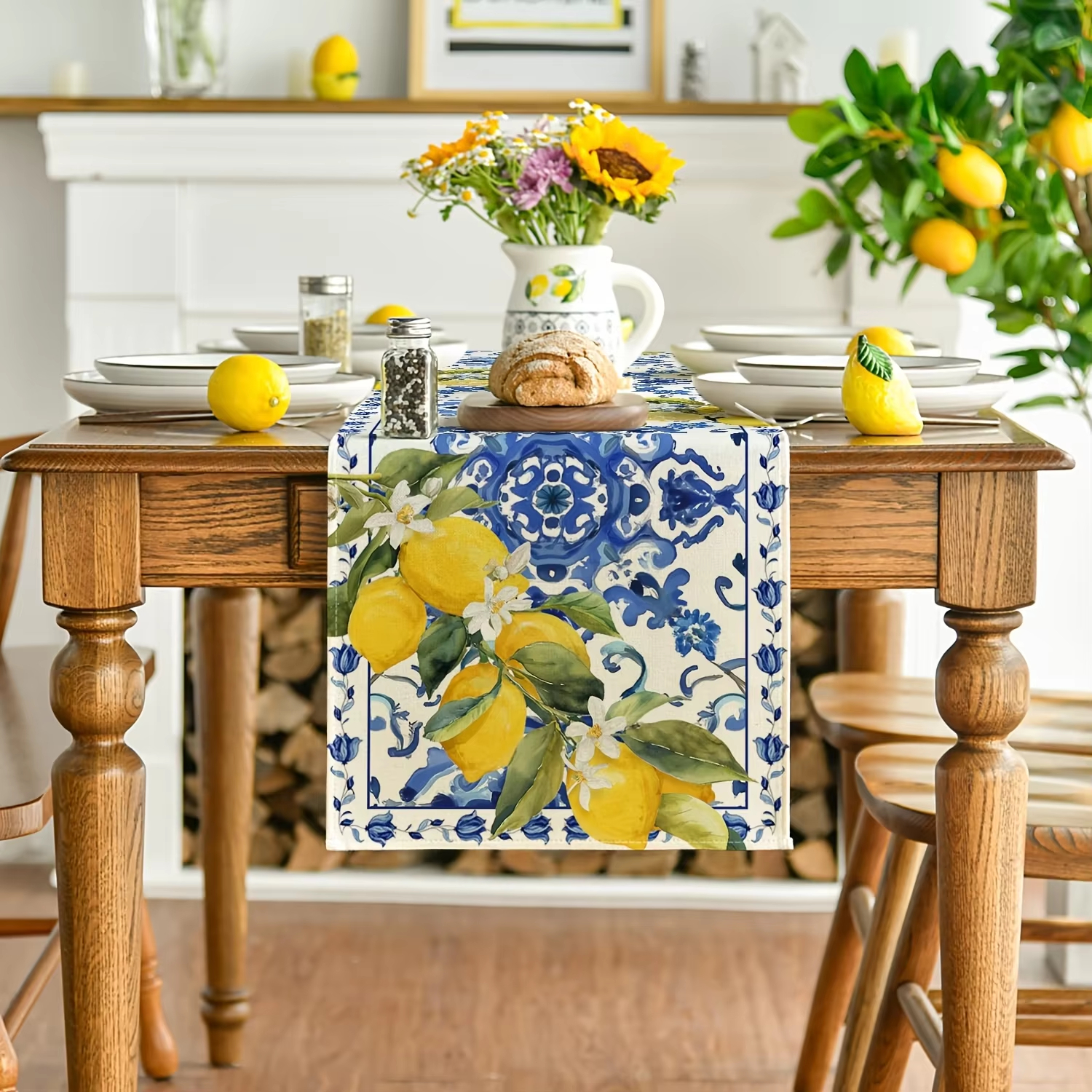 1pc Table Runner Printed With  - Interior Design Kitchen And Living Room recensione e prezzo