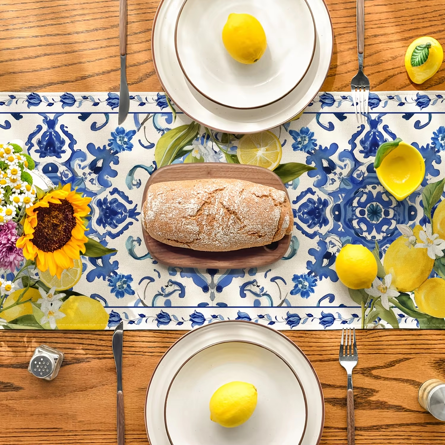 1pc Table Runner Printed With  - Interior Design Kitchen And Living Room recensione e prezzo
