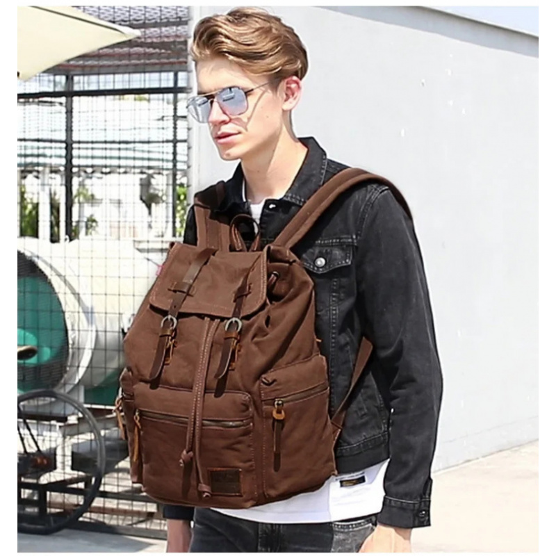 Retro Canvas Backpack for Men  - Interior Design University recensione e prezzo