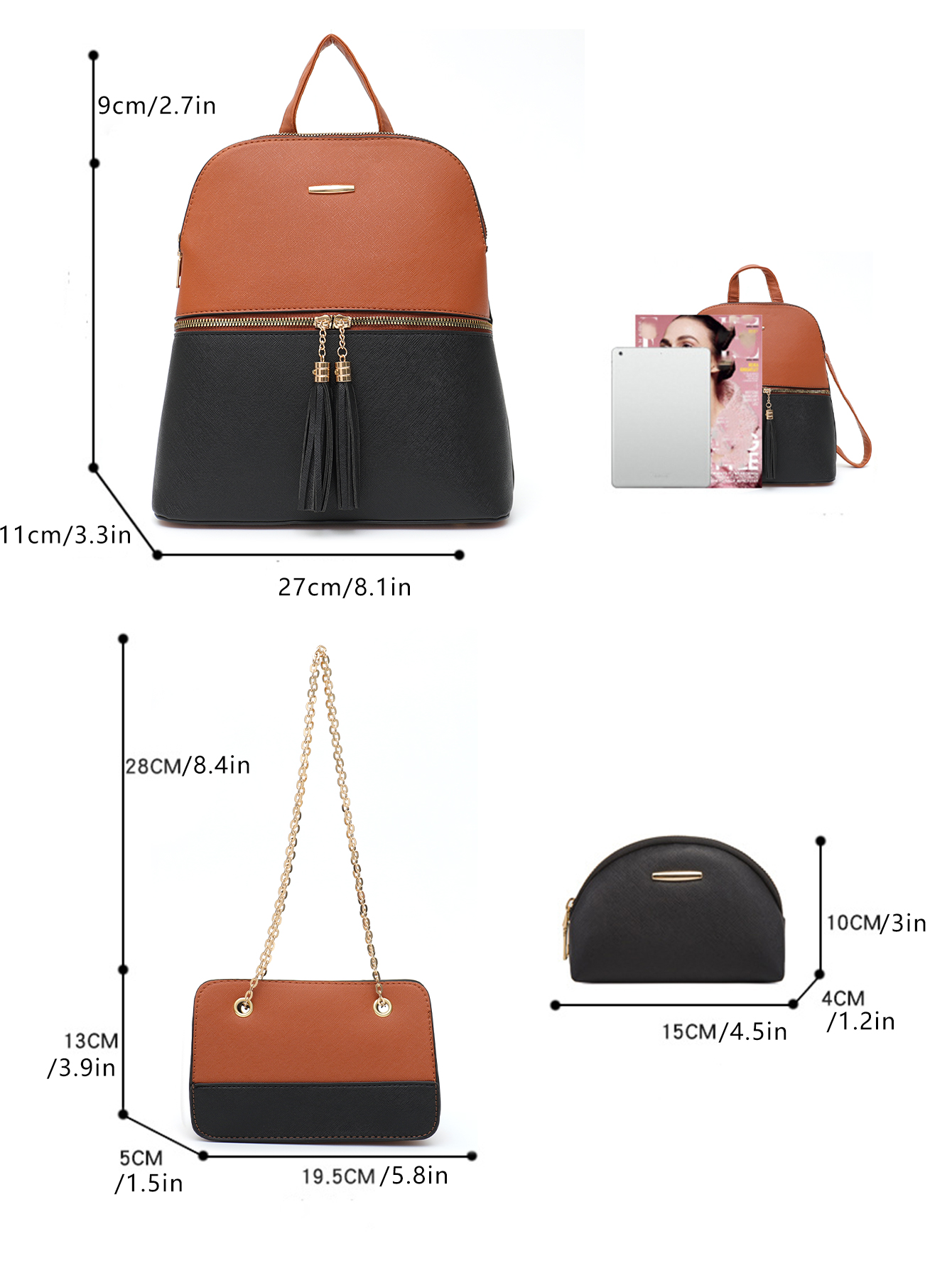 4 PCS Bags Set Women's Fashion - Interior Design Women recensione e prezzo