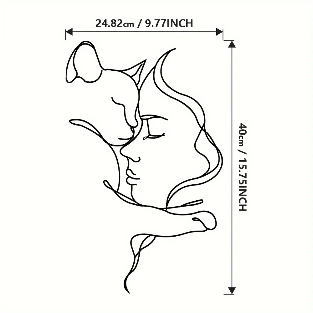 Sleek Black Cat and Woman Meta - Interior Design Women recensione e prezzo