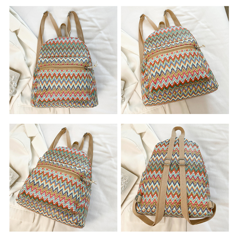 Colorful Grass Woven Backpack  - Interior Design Women recensione e prezzo